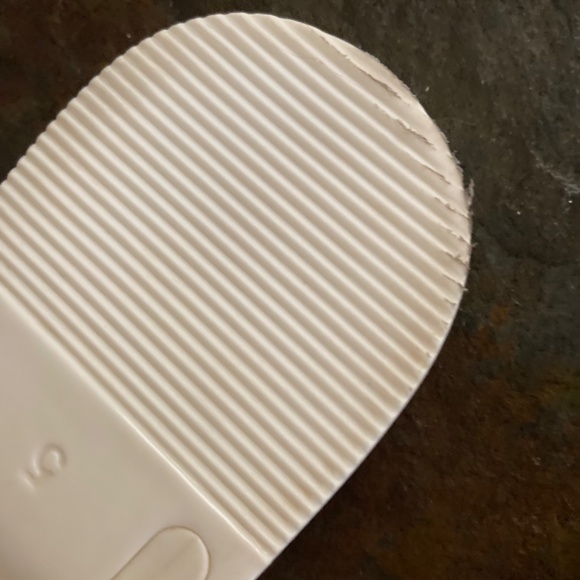 Tory Burch Ivory Gold Jelly Flip Flop Thong Bow Sandal Beach Vacation Vibes Sz 5 - Picture 6 of 13